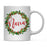 Andaz Press 11oz Christmas Red Berries Green Leaves Floral Wreath Coffee Mug-Set of 1-Andaz Press-Aunt-