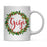 Andaz Press 11oz Christmas Red Berries Green Leaves Floral Wreath Coffee Mug-Set of 1-Andaz Press-Aunt-
