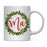 Andaz Press 11oz Christmas Red Berries Green Leaves Floral Wreath Coffee Mug-Set of 1-Andaz Press-Aunt-
