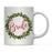 Andaz Press 11oz Christmas Red Berries Green Leaves Floral Wreath Coffee Mug-Set of 1-Andaz Press-Aunt-
