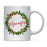 Andaz Press 11oz Christmas Red Berries Green Leaves Floral Wreath Coffee Mug-Set of 1-Andaz Press-Aunt-
