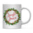 Andaz Press 11oz Christmas Red Berries Green Leaves Floral Wreath Coffee Mug-Set of 1-Andaz Press-Aunt-
