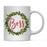 Andaz Press 11oz Christmas Red Berries Green Leaves Floral Wreath Coffee Mug-Set of 1-Andaz Press-Aunt-