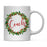Andaz Press 11oz Christmas Red Berries Green Leaves Floral Wreath Coffee Mug-Set of 1-Andaz Press-Coach-