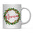 Andaz Press 11oz Christmas Red Berries Green Leaves Floral Wreath Coffee Mug-Set of 1-Andaz Press-Nonna-