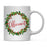 Andaz Press 11oz Christmas Red Berries Green Leaves Floral Wreath Coffee Mug-Set of 1-Andaz Press-Officiant-