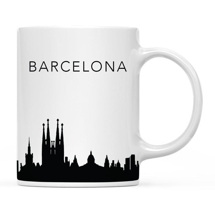 Andaz Press 11oz City Skyline Tourist Travel Souvenir Coffee Mug-Set of 1-Andaz Press-Barcelona Spain-