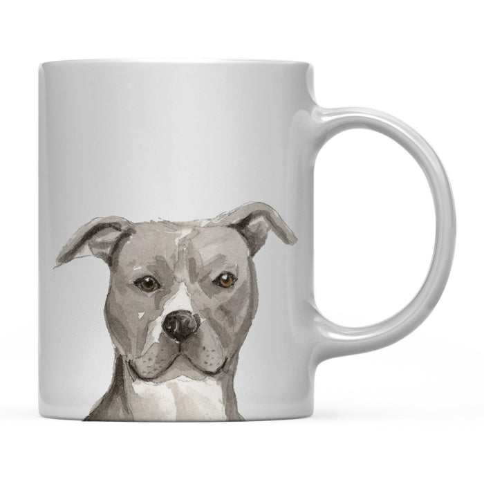 Andaz Press 11oz Close Up Dog Coffee Mug-Set of 1-Andaz Press-Gray American Staffordshire Terrier-