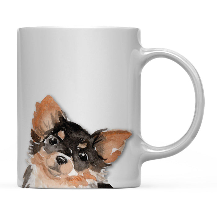 Andaz Press 11oz Close Up Dog Coffee Mug-Set of 1-Andaz Press-Long Haired Chihuahua-