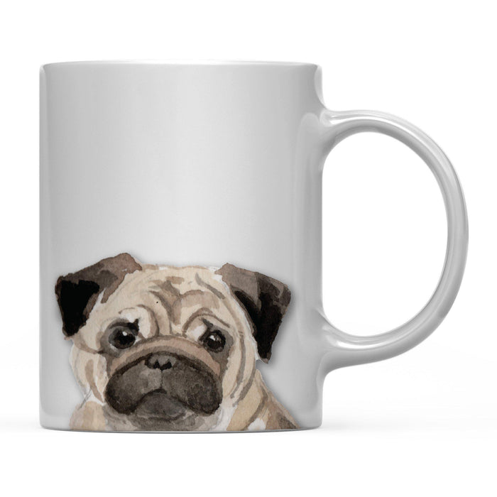 Andaz Press 11oz Close Up Dog Coffee Mug-Set of 1-Andaz Press-Pug-