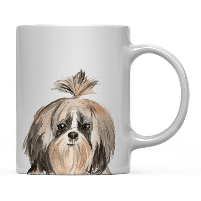 Andaz Press 11oz Close Up Dog Coffee Mug-Set of 1-Andaz Press-Shih Tzu Long Haired-