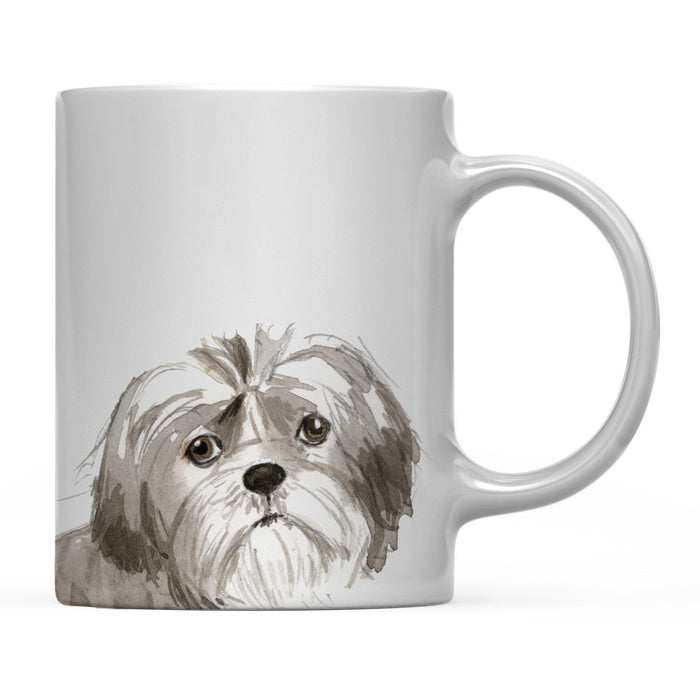 Andaz Press 11oz Close Up Dog Coffee Mug-Set of 1-Andaz Press-Shih Tzu Shorter Haired-