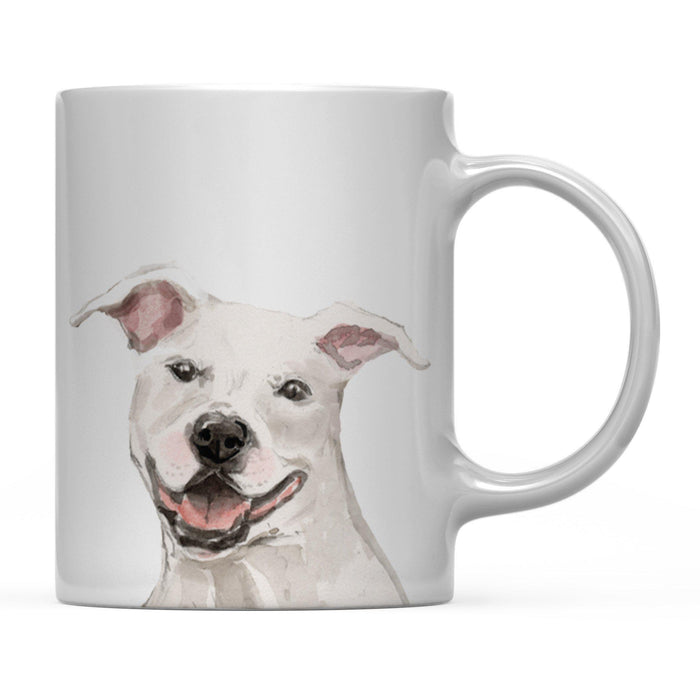 Andaz Press 11oz Close Up Dog Coffee Mug-Set of 1-Andaz Press-White American Staffordshire Terrier-