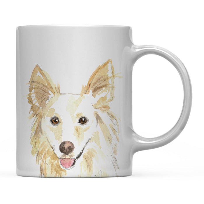 Andaz Press 11oz Close Up Dog Coffee Mug-Set of 1-Andaz Press-White Collie-