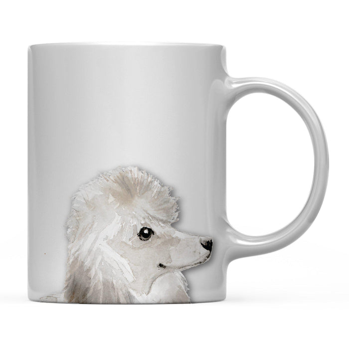 Andaz Press 11oz Close Up Dog Coffee Mug-Set of 1-Andaz Press-White Poodle-