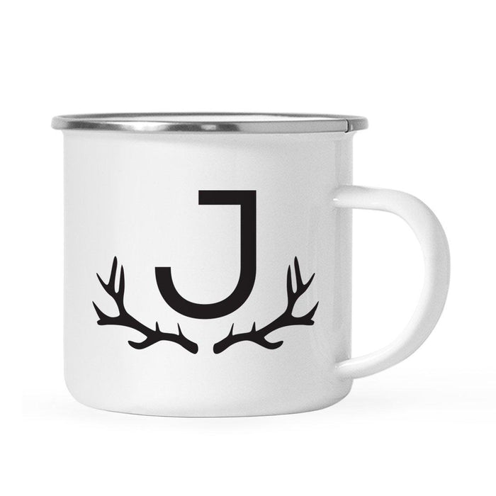 Andaz Press 11oz Deer Antler Monogram Campfire Coffee Mug-Set of 1-Andaz Press-J-