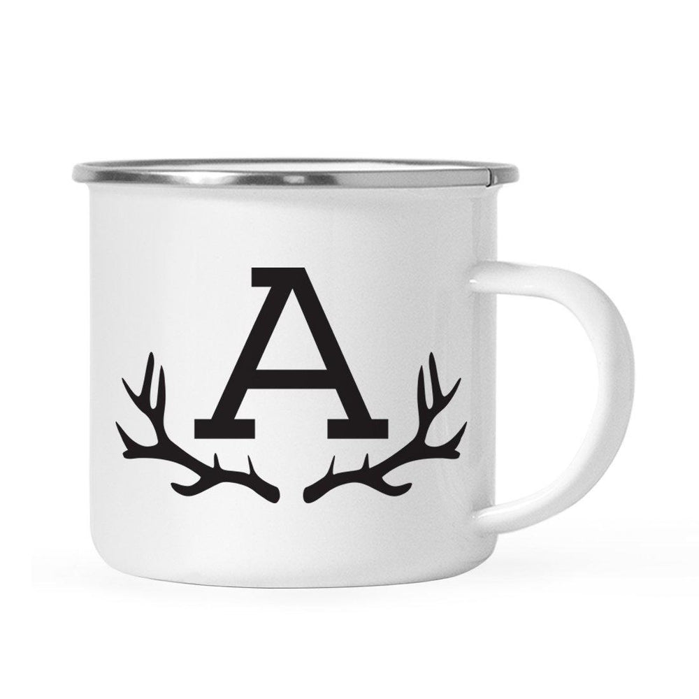 Andaz Press 11oz Deer Antler Monogram Campfire Coffee Mug-Set of 1-Andaz Press-A-
