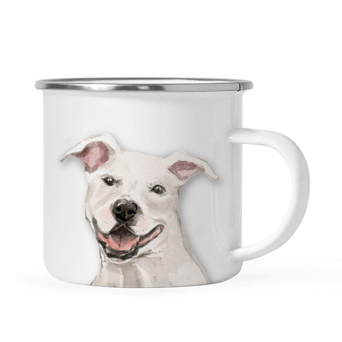 Andaz Press 11oz Dogs Up Close Campfire Coffee Mug-Set of 1-Andaz Press-White American Staffordshire Terrier-