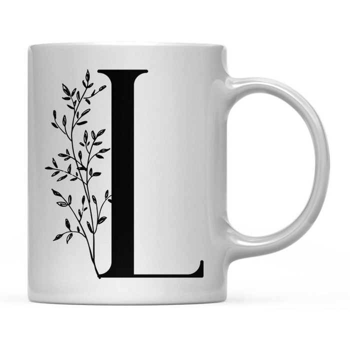 Andaz Press 11oz Elegant Black Monogram Coffee Mug-Set of 1-Andaz Press-A-