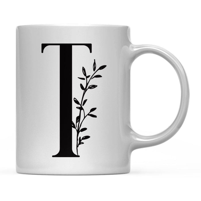 Andaz Press 11oz Elegant Black Monogram Coffee Mug-Set of 1-Andaz Press-A-