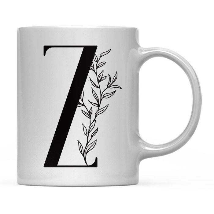 Andaz Press 11oz Elegant Black Monogram Coffee Mug-Set of 1-Andaz Press-A-