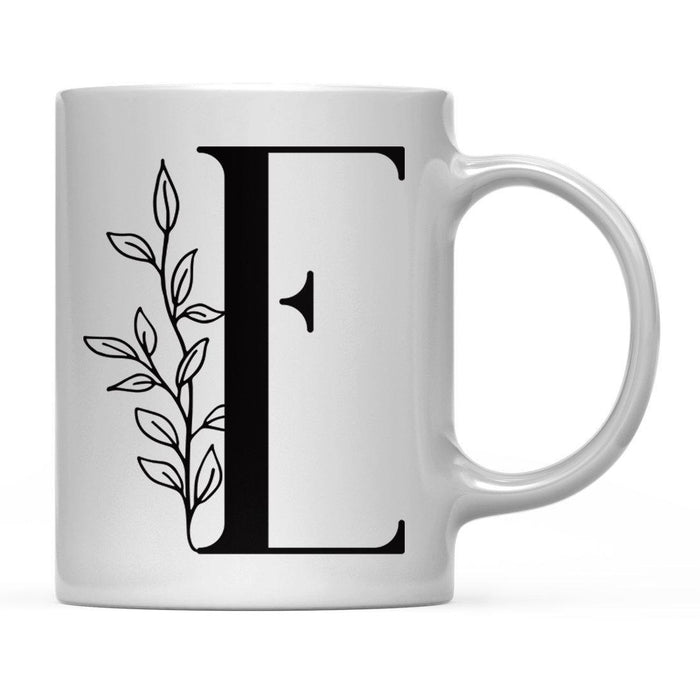 Andaz Press 11oz Elegant Black Monogram Coffee Mug-Set of 1-Andaz Press-E-