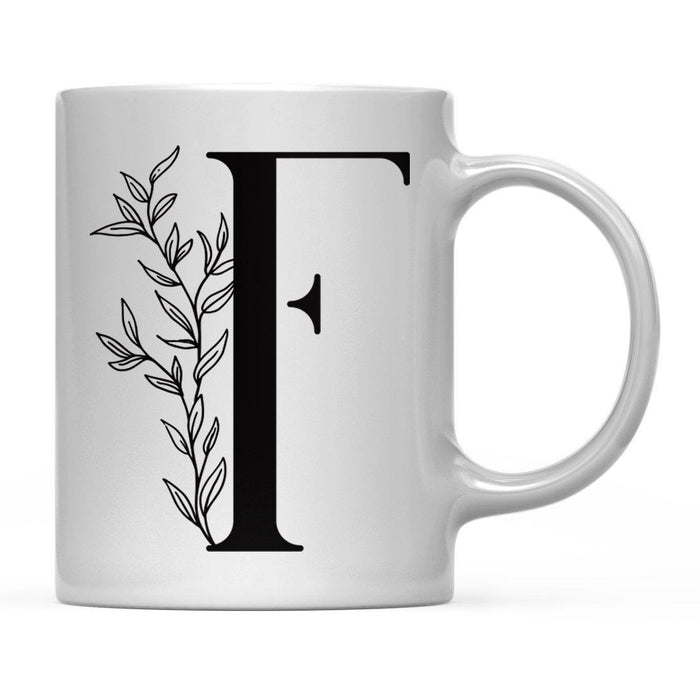 Andaz Press 11oz Elegant Black Monogram Coffee Mug-Set of 1-Andaz Press-F-