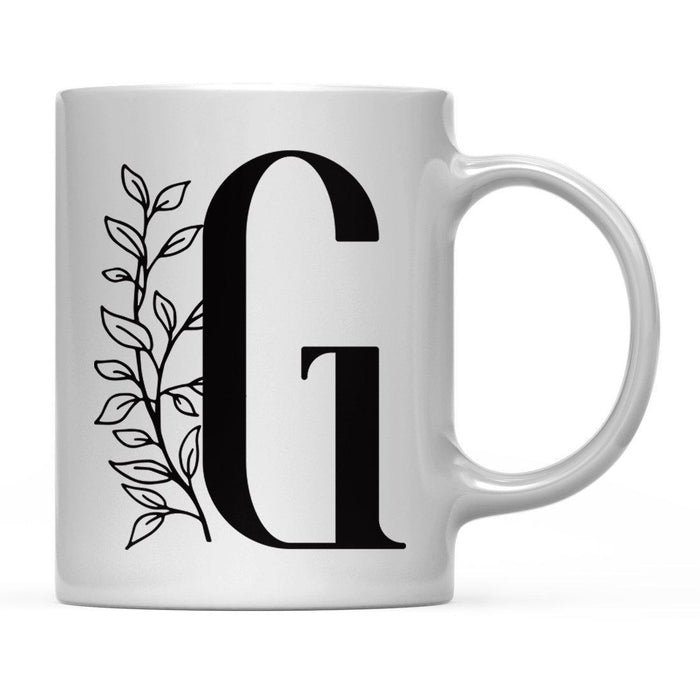 Andaz Press 11oz Elegant Black Monogram Coffee Mug-Set of 1-Andaz Press-G-