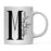 Andaz Press 11oz Elegant Black Monogram Coffee Mug-Set of 1-Andaz Press-M-