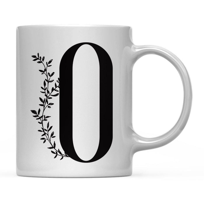 Andaz Press 11oz Elegant Black Monogram Coffee Mug-Set of 1-Andaz Press-O-