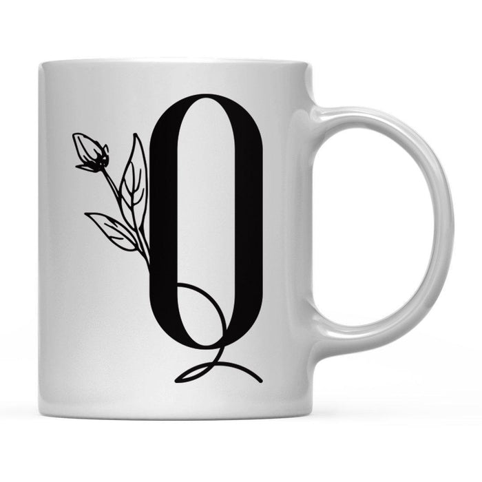 Andaz Press 11oz Elegant Black Monogram Coffee Mug-Set of 1-Andaz Press-Q-