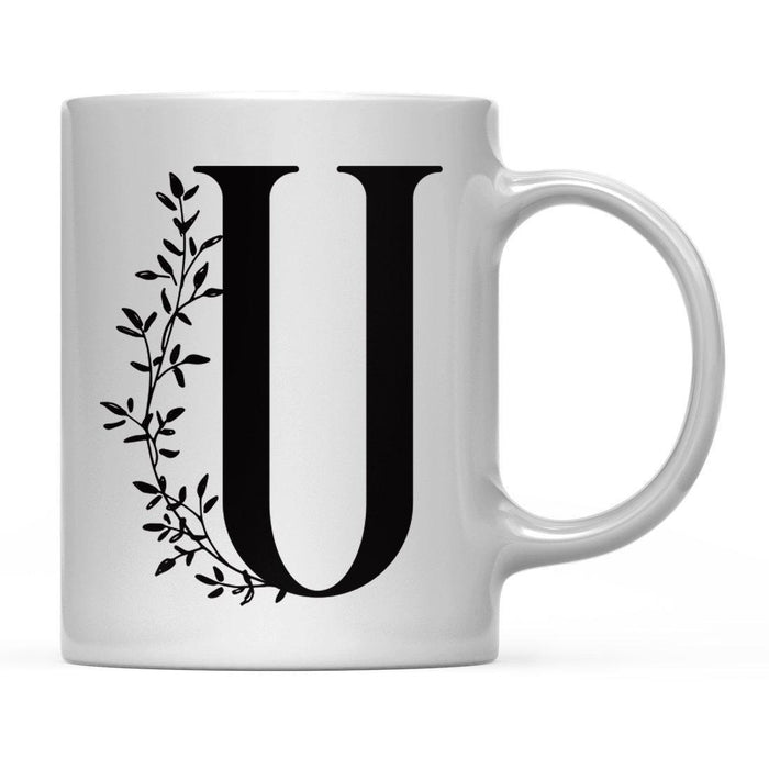 Andaz Press 11oz Elegant Black Monogram Coffee Mug-Set of 1-Andaz Press-U-
