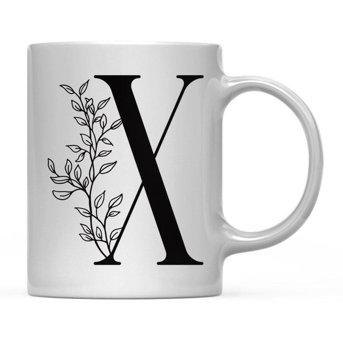 Andaz Press 11oz Elegant Black Monogram Coffee Mug-Set of 1-Andaz Press-X-