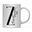 Andaz Press 11oz Elegant Black Monogram Coffee Mug-Set of 1-Andaz Press-Z-