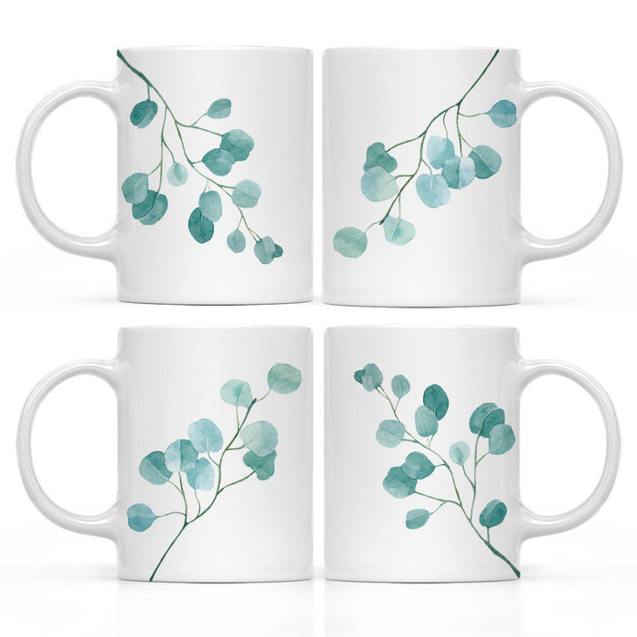 Andaz Press 11oz Eucalyptus Leaves Greenery Coffee Mug-Set of 1-Andaz Press-Bride-