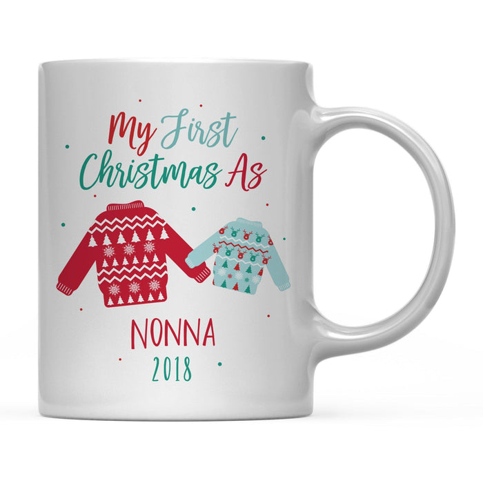 Andaz Press 11oz Family Fair Isle Ugly Sweater Coffee Mug-Set of 1-Andaz Press-Mommy Daddy-