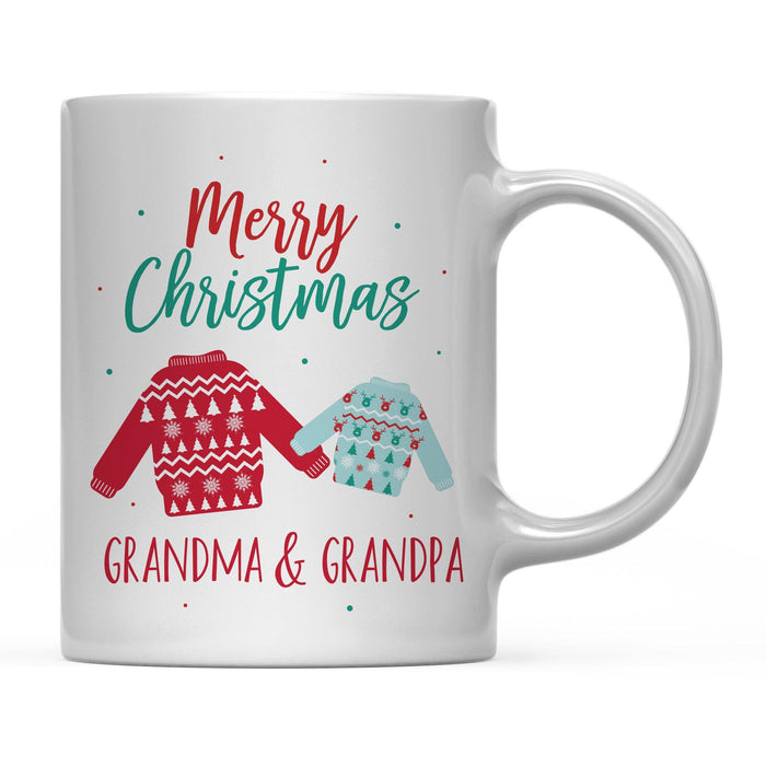Andaz Press 11oz Family Fair Isle Ugly Sweater Coffee Mug-Set of 1-Andaz Press-Mommy Daddy-