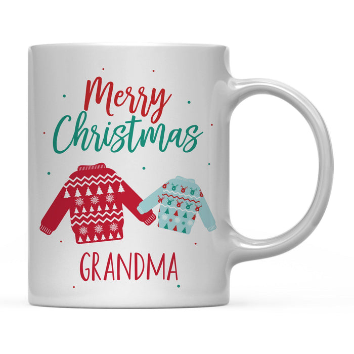 Andaz Press 11oz Family Fair Isle Ugly Sweater Coffee Mug-Set of 1-Andaz Press-Mommy Daddy-
