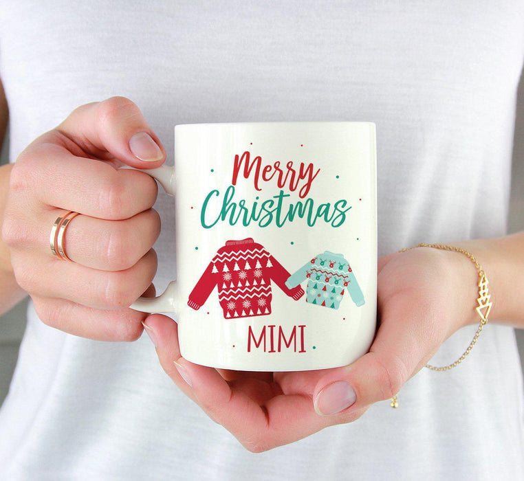 Andaz Press 11oz Family Fair Isle Ugly Sweater Coffee Mug-Set of 1-Andaz Press-Mommy Daddy-