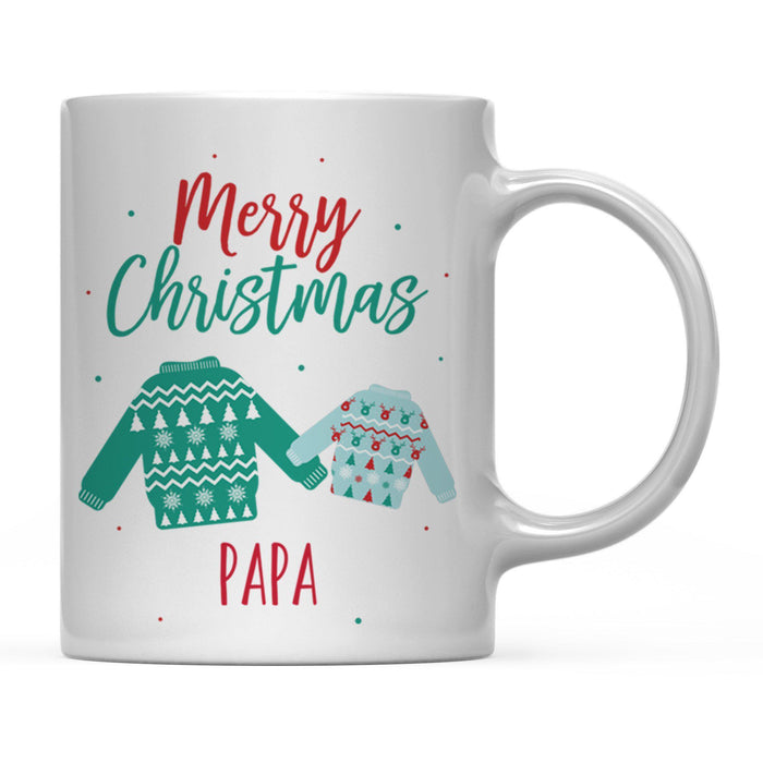Andaz Press 11oz Family Fair Isle Ugly Sweater Coffee Mug-Set of 1-Andaz Press-Mommy Daddy-