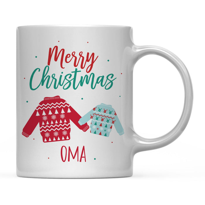 Andaz Press 11oz Family Fair Isle Ugly Sweater Coffee Mug-Set of 1-Andaz Press-Mommy Daddy-