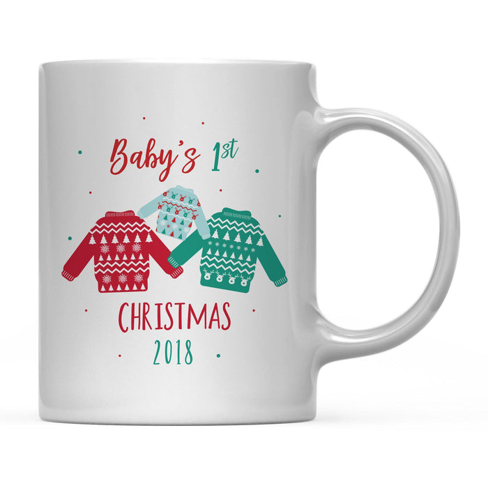 Andaz Press 11oz Family Fair Isle Ugly Sweater Coffee Mug-Set of 1-Andaz Press-Baby's 1st Christmas-