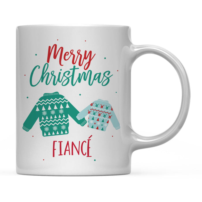 Andaz Press 11oz Family Fair Isle Ugly Sweater Coffee Mug-Set of 1-Andaz Press-Fiancé Merry Christmas-