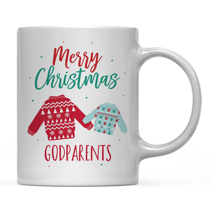 Andaz Press 11oz Family Fair Isle Ugly Sweater Coffee Mug-Set of 1-Andaz Press-Godparents Merry Christmas-