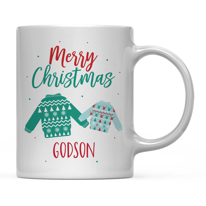 Andaz Press 11oz Family Fair Isle Ugly Sweater Coffee Mug-Set of 1-Andaz Press-Godson Merry Christmas-