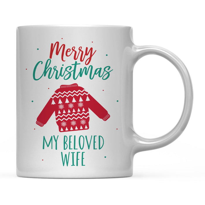Andaz Press 11oz Family Fair Isle Ugly Sweater Coffee Mug-Set of 1-Andaz Press-Wife Merry Christmas-