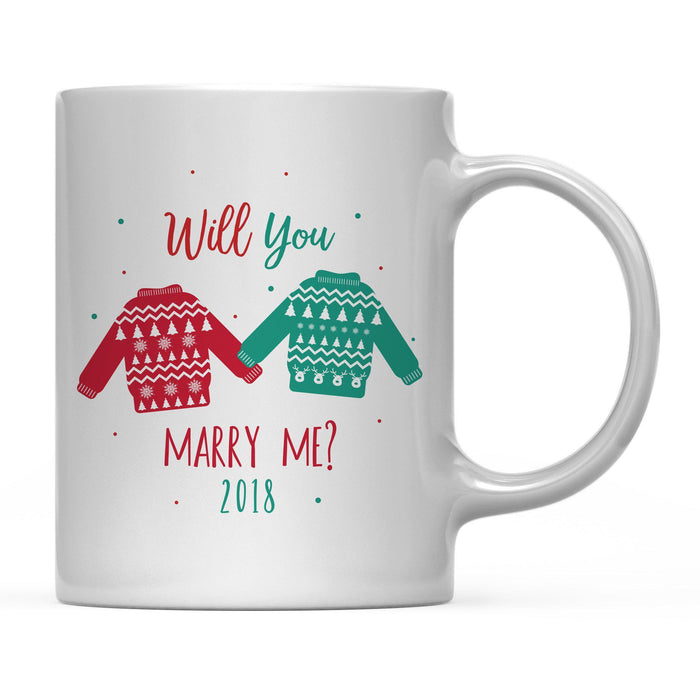 Andaz Press 11oz Family Fair Isle Ugly Sweater Coffee Mug-Set of 1-Andaz Press-Will You Marry Me-