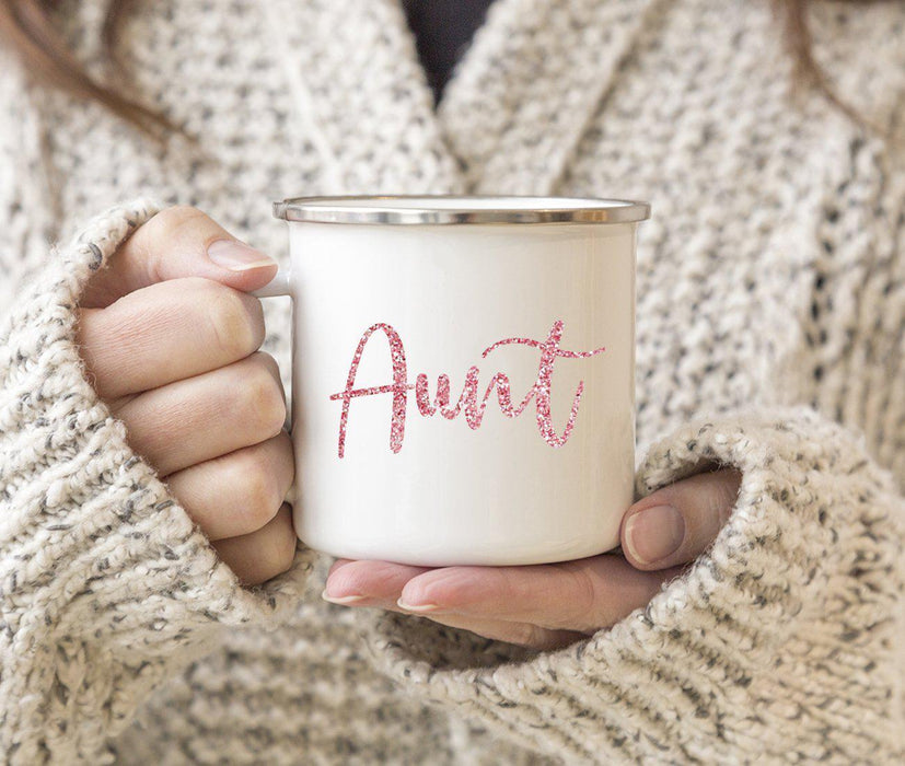 Andaz Press 11oz Faux Pink Glitter Girly Campfire Coffee Mug-Set of 1-Andaz Press-Aunt-