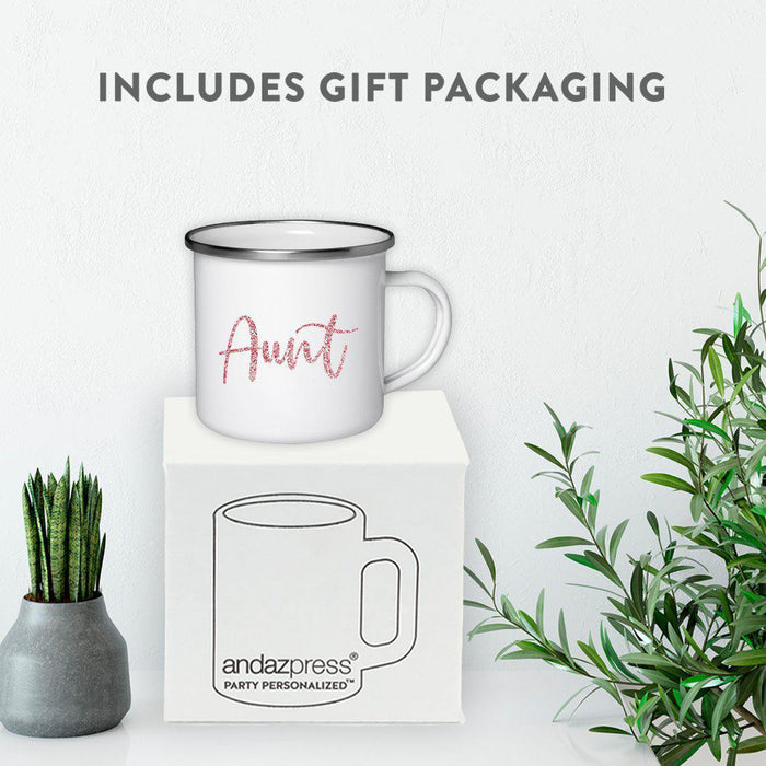Andaz Press 11oz Faux Pink Glitter Girly Campfire Coffee Mug-Set of 1-Andaz Press-Aunt-