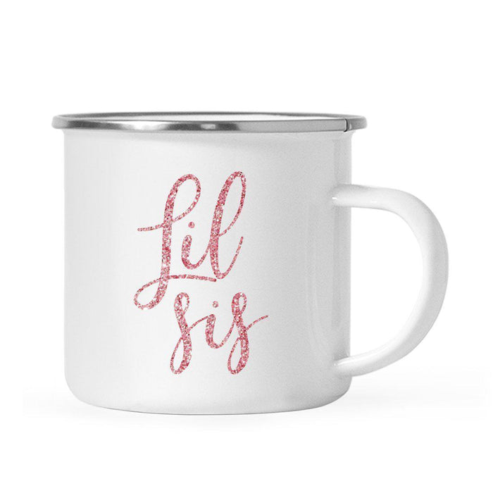Andaz Press 11oz Faux Pink Glitter Girly Campfire Coffee Mug-Set of 1-Andaz Press-Lil Sis-